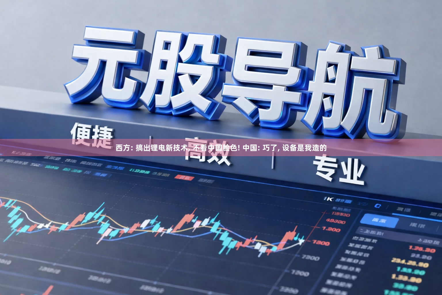西方: 搞出锂电新技术, 不看中国脸色! 中国: 巧了, 设备是我造的