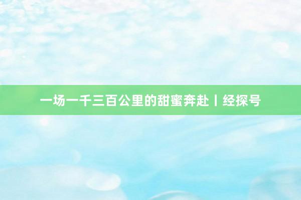 一场一千三百公里的甜蜜奔赴丨经探号