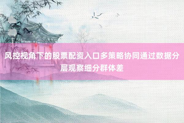 风控视角下的股票配资入口多策略协同通过数据分层观察细分群体差