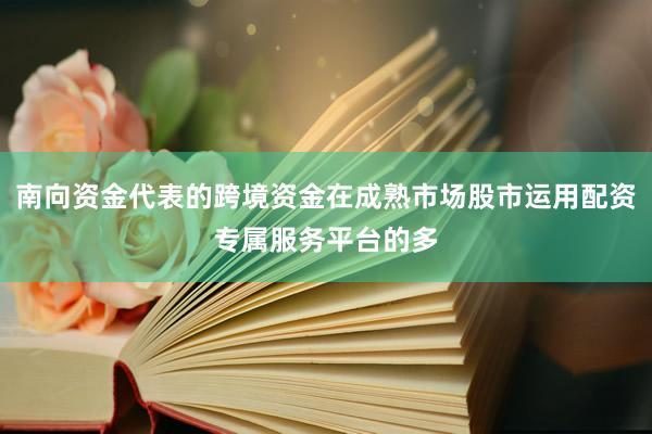 南向资金代表的跨境资金在成熟市场股市运用配资专属服务平台的多